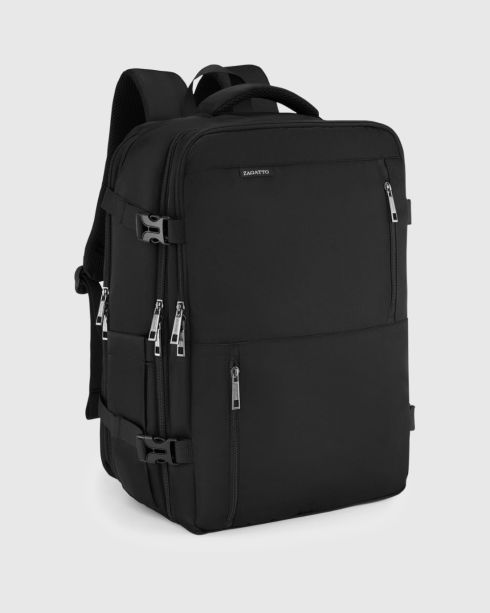 Černý rozšiřitelný turistický batoh 45x30x20, polyester nylon, Zagatto