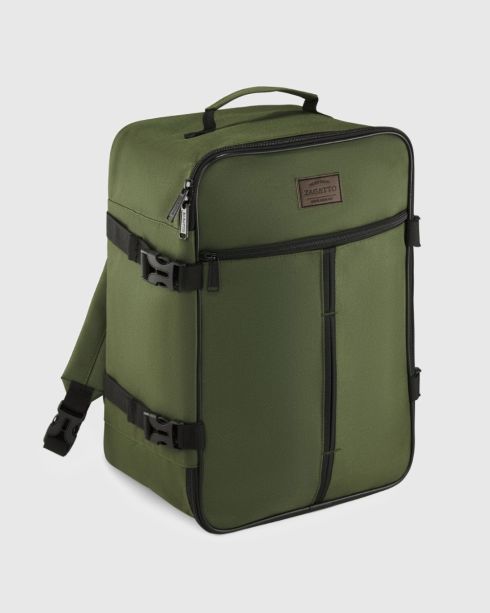 Zelený turistický kabinový batoh 40x30x20 cm, polyester a nylon, Zagatto – fotografie 2