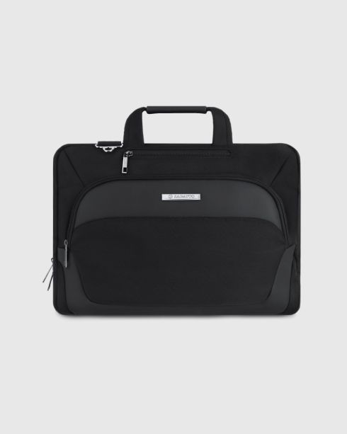 Černá taška na notebook 15,6 palce s úchytem na kufr, polyester, nylon, Zagatto