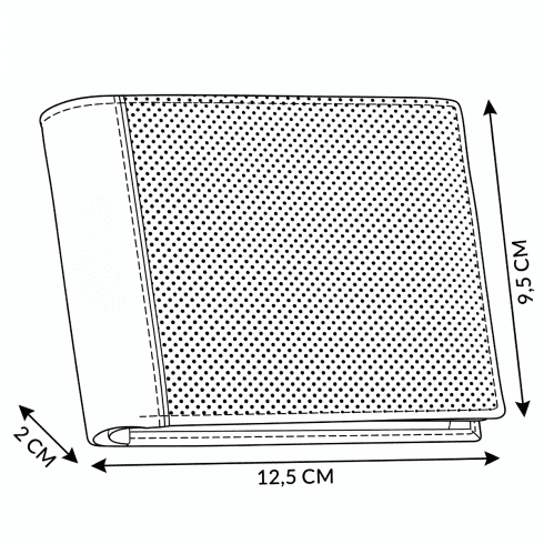 Pánská RFID Secure kožená peněženka horizontální Bat
