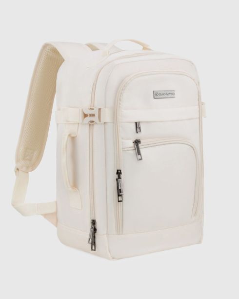 Béžový cestovní batoh 40x20x25 do letadla, polyester, Zagatto