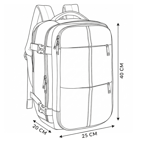 Dámský batoh 40x20x25 do letadla ergonomický Milan