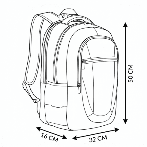 Černý tříkomorový batoh na notebook