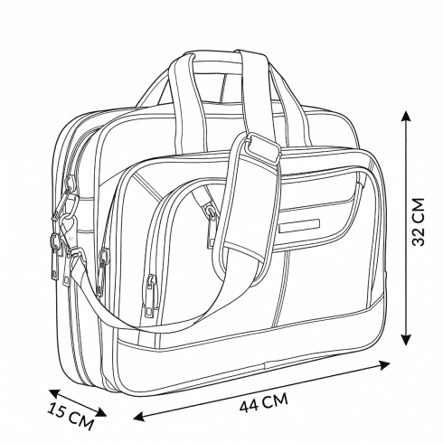 Brašna na notebook a dokumenty Pulsar 15,6", černá