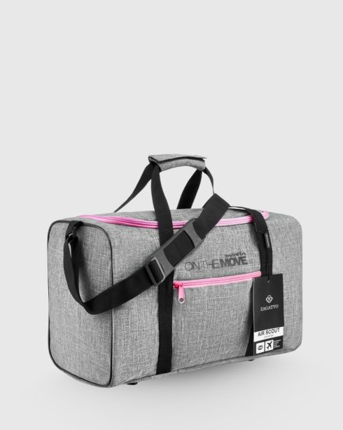 Šedá cestovní taška do letadla 40x20x25, Zagatto