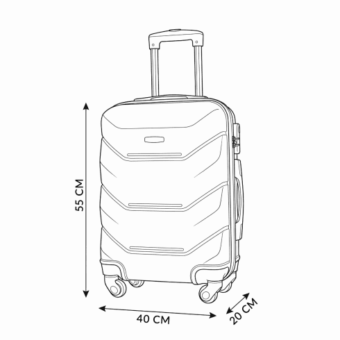 Příruční kufr Ryanair 55x40x20 tmavě červený Grenada