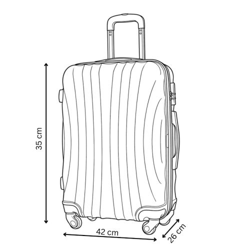 Střední červený kufr Ryanair 65x42x26 Giglio