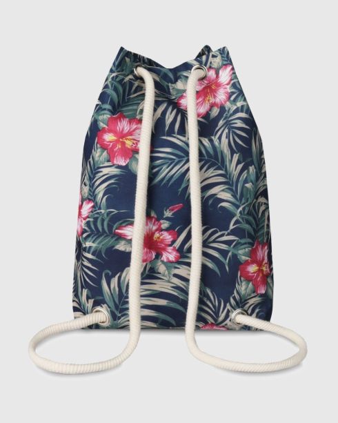 Dámský květinově modrý batoh-vak "Nairobi", vícebarevná-květinová, polyester a nylon