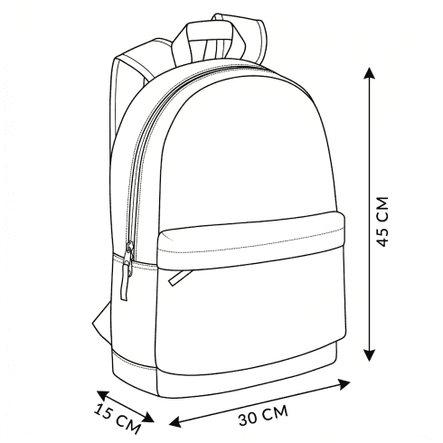 Černobílý kostkovaný batoh ZG765 - 20L