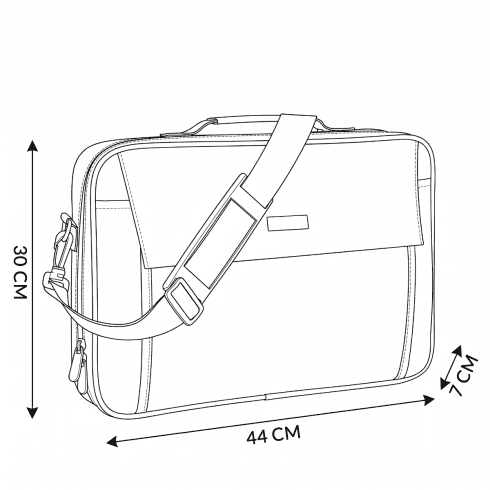 Brašna na notebook 17,3", černá, vyztužená ZG786