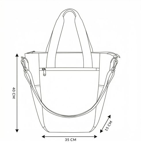 Černá dámská shopper kabelka s ramenním popruhem Obscura