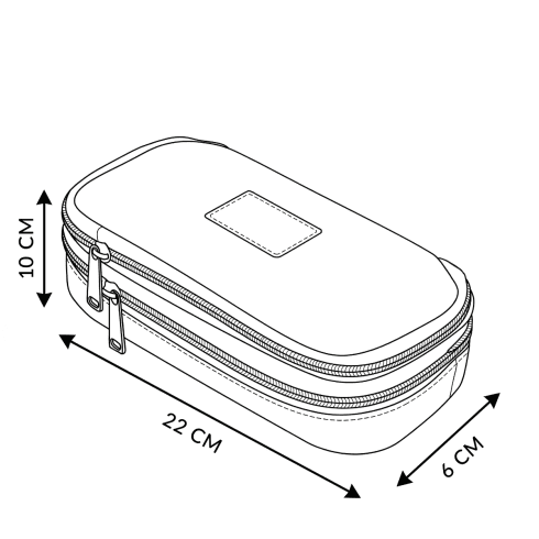 Dvoukomorový penál s květinami ZG880