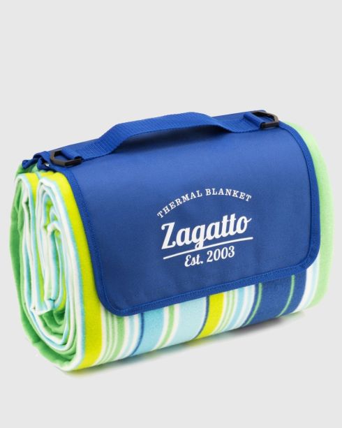 Vícebarevná pikniková deka 200x200 cm s izolací, polyester, Zagatto