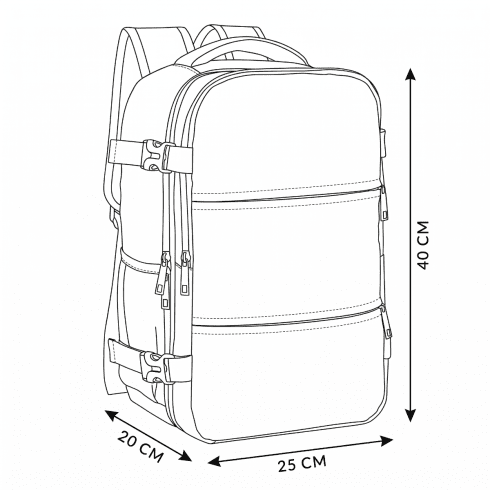 Ergonomický batoh 40x20x25 praktický Salem