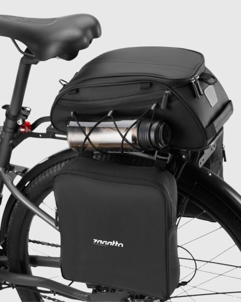 Černá cyklistická brašna na nosič, nylon, Zagatto – fotografie 3