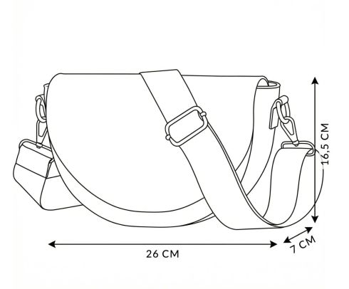 Černá dámská crossbody kabelka z ekokůže Half Moon